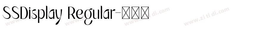 SSDisplay Regular字体转换